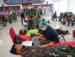 Sambut Hari Juang TNI AD Tahun 2021, Kodam XVII/Cenderawasih Gelar Bhakti Sosial Donor Darah
