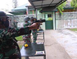 Pertajam Kemampuan Menembak, Kodim 0104/Atim Gelar Latihan Menembak Pistol