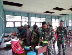 Satgas Yonif 126/Kala Cakti Ajak Warga Perbatasan Makan Bersama