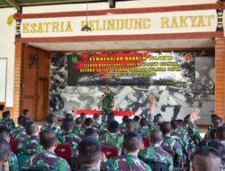 Danrem 174/ATW Merauke Selaku Dankolakops Beri Pembekalan Kepada Satgas Organik Prajurit Raider 600/Modang  