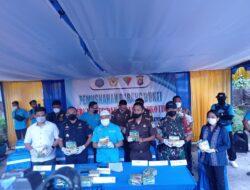 Dansatgas Pamtas Yonif 645/Gty Hadiri Pemusnahan Barang Bukti Perkara Tindak Pidana Narkotika