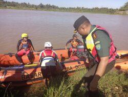 Dandim 0613/Ciamis Beserta Tim SAR Cari Korban Tenggelam di Sungai Citandui