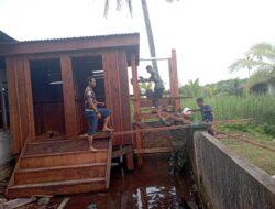 Cuaca Ekstrim Bukan Penghalang Bagi Satgas TMMD Mimika