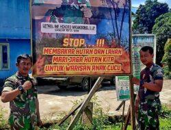 Maksimalkan Upaya Pencegahan Karhutla, Kodim 1012/Buntok Pasang Spanduk Himbauan