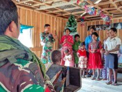 Keteladanan Satgas Organik Yonif Raider 321/GT Memberi Pelayanan Sekolah Minggu