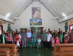 Jelang Purna Tugas, Dansatgas Yonif 123/RW Dapat Apresiasi dari Jemaat Gereja Siloam Gerisar