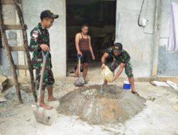 Satgas Pamtas RI-MLY Yonif 645/Gardatama Yudha Bantu Pembangunan Gereja Katolik di Perbatasan