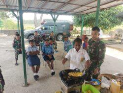 Ciptakan Kreasi Anak, Satgas Yonif 126/KC Berikan Ekstrakurikuler Tataboga