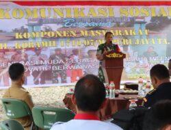 Pererat Silaturahmi, Koramil 1710-07/Mapurujaya Gelar Komsos dengan Komponen Masyarakat