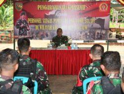 Danrem 174/ATW Dampingi Danpussenif Kunjungi Pos Satgas Pamtas RI-PNG Sektor Selatan