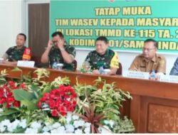 Tim Wasev Monitoring Kegiatan TMMD ke-115 di Kecamatan Palaran