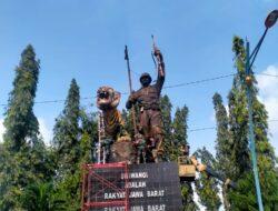 Peringati Hari juang TNI-AD, Kodim 0613/Ciamis Rias Patung Siliwangi Semakin Cemerlang di Batas Provinsi