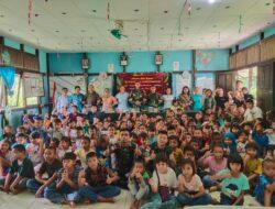 Perayaan Natal Oikumene di SDN 01 Jagoi Babang Dihadiri Danki SSK II Satgas Pamtas Yonif 645/GTY