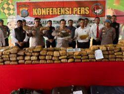 Kapolresta Deli Serdang Kombes Pol Irsan Sinuhaji,SIK,MH Paparkan Keberhasilan Pengungkapan 173 Kg Ganja